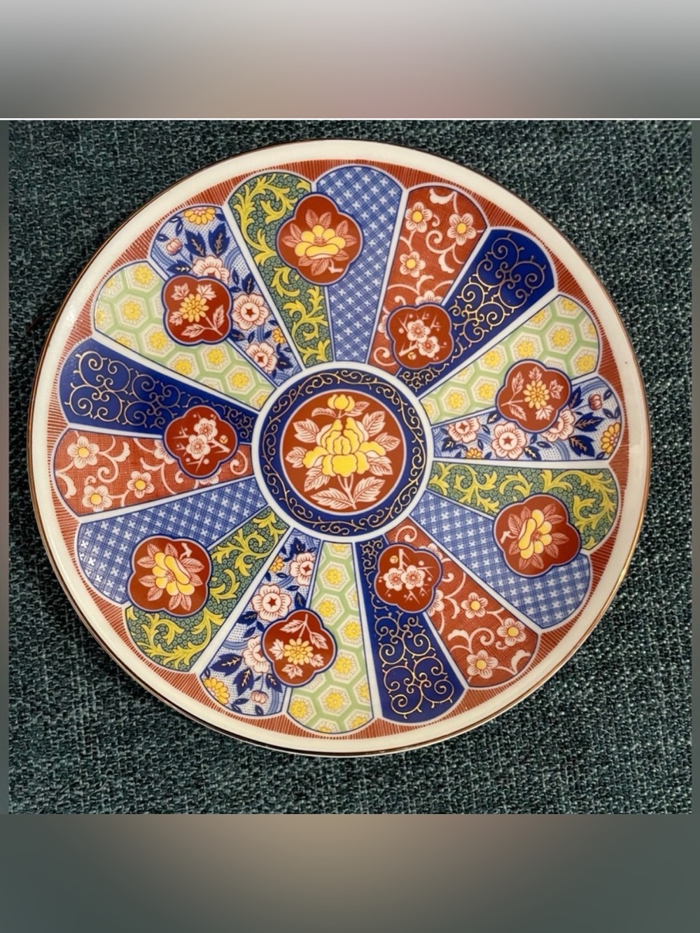 Vintage Japanese Geijutsu Imari Ware Porcelain Plate - 6.25” Hand Painted